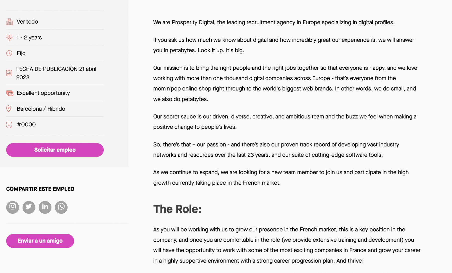 Company description by Prosperity